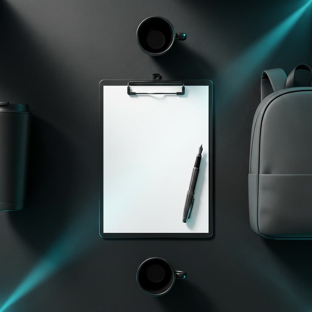 Business agreement — contract, pen, and premium products