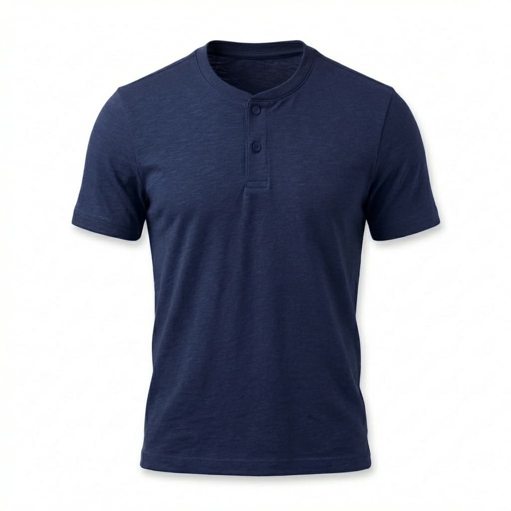 Camiseta De Cuello Redondo Con Botones Poli-algodón - 7