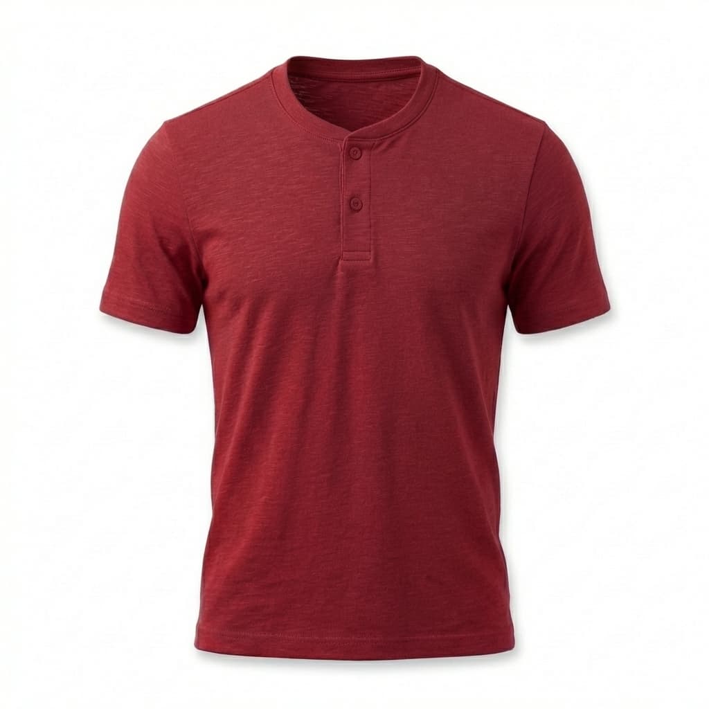 Camiseta De Cuello Redondo Con Botones Poli-algodón - 6