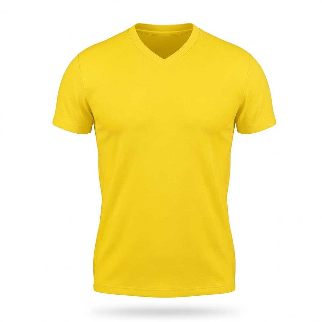 Camisetas En Cuello V Poli-algodón - 9
