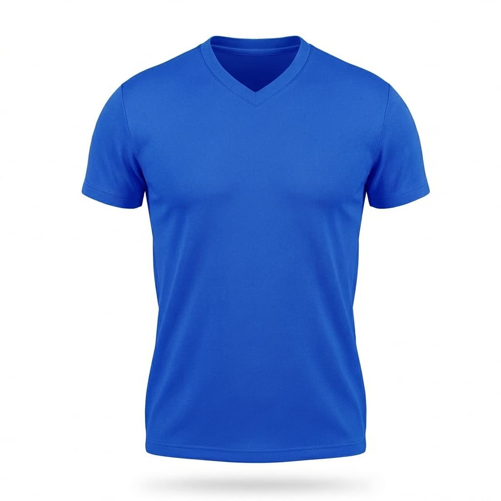 Camisetas En Cuello V Poli-algodón - 5