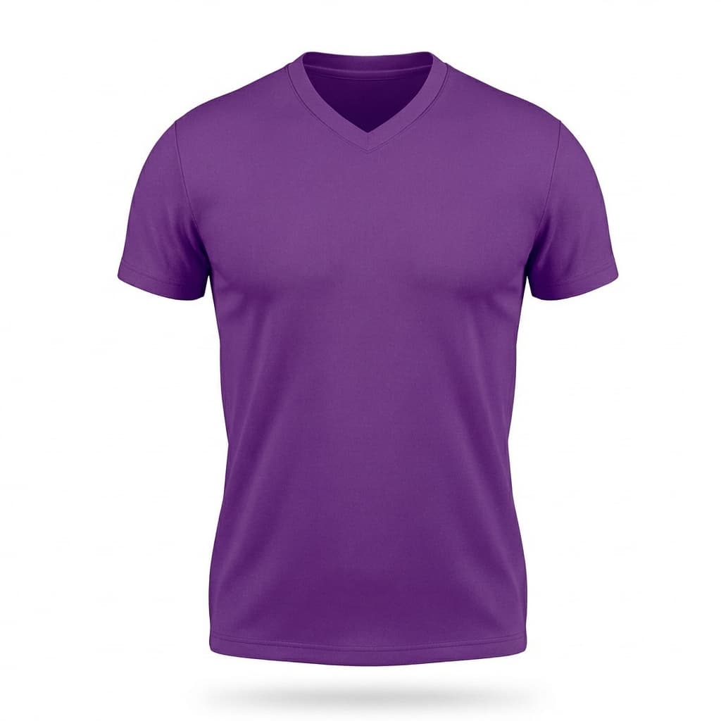 Camisetas En Cuello V Poli-algodón - 11