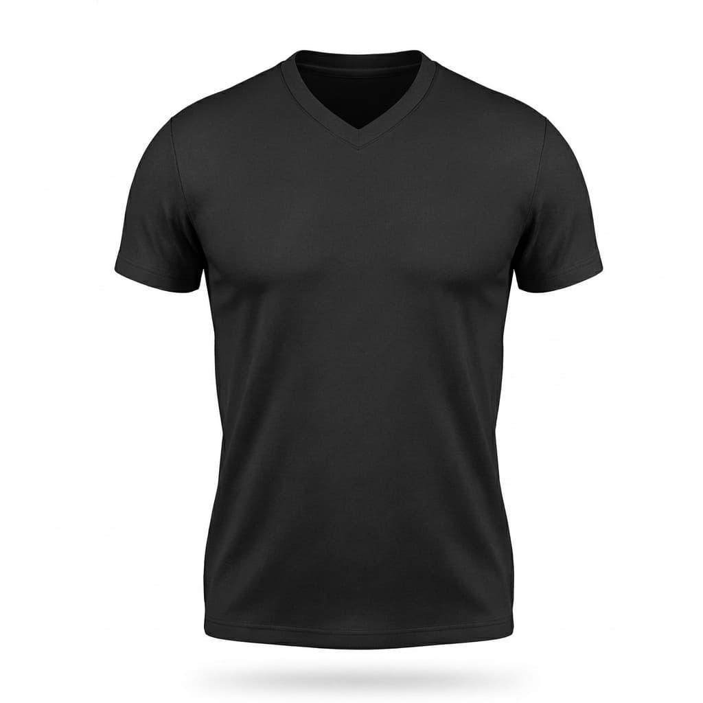Camisetas En Cuello V Poli-algodón - 3