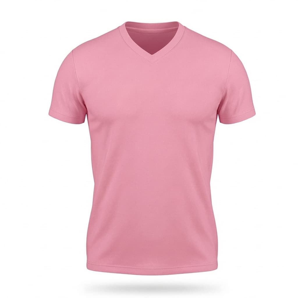 Camisetas En Cuello V Poli-algodón - 10