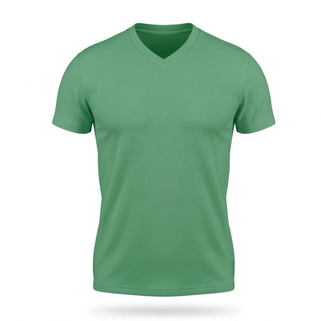 Camisetas En Cuello V Poli-algodón - 8